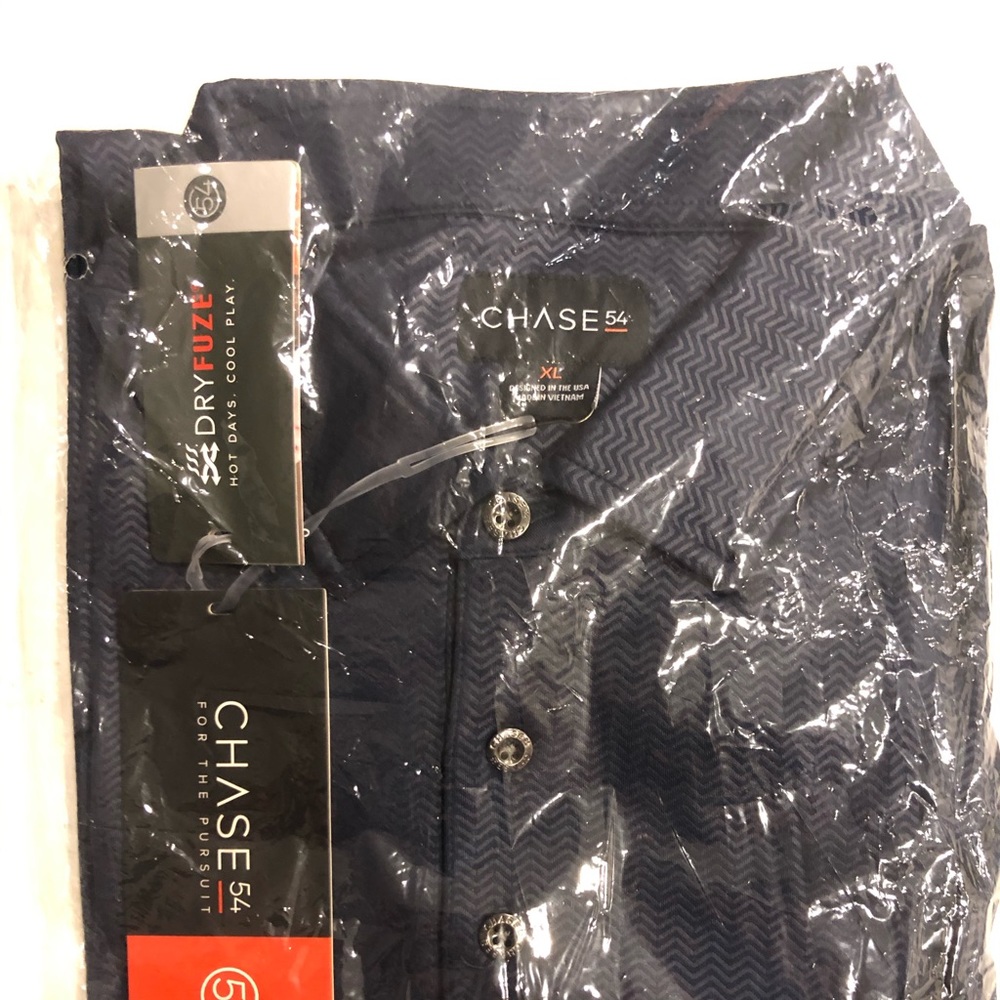 Chase 54 Golf polo Navy XL with design NWT